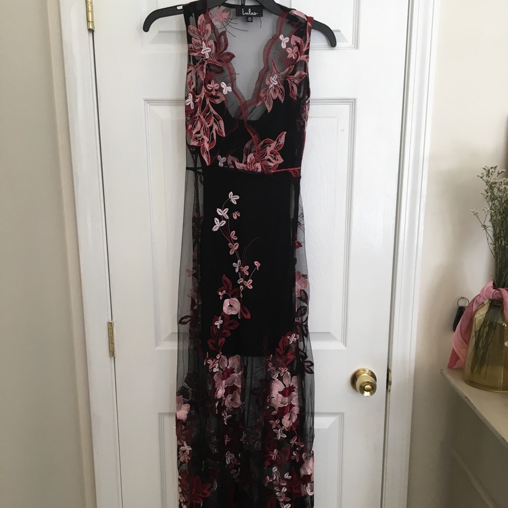 Mesh design formal dress